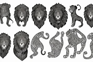 Iran map and lion tattoo idea
