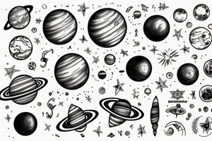 Solar system tattoo idea