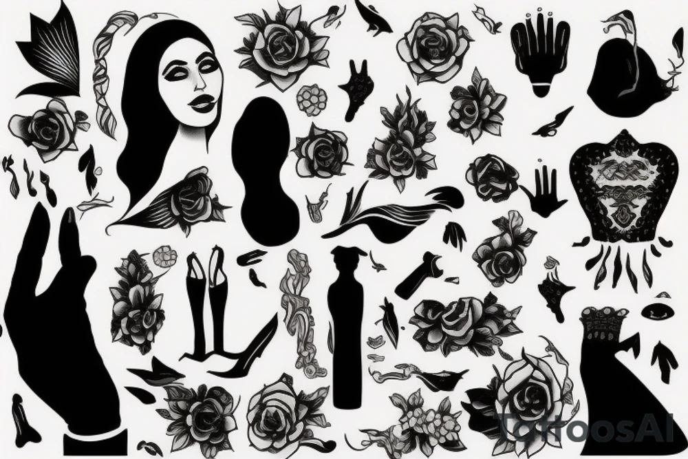Woman life freedom iran tattoo idea