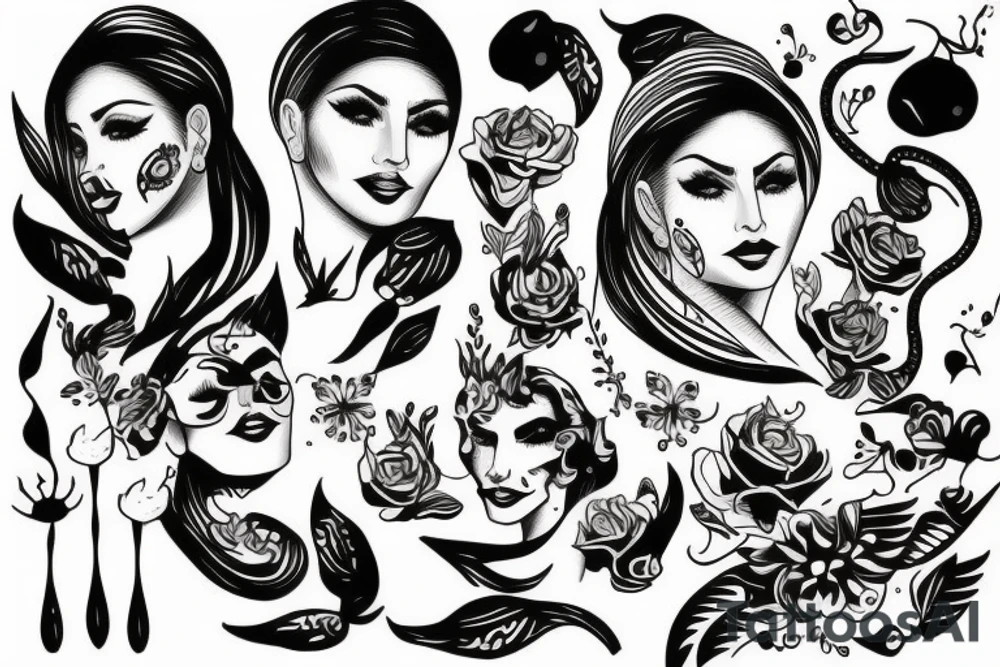 Woman life freedom iran tattoo idea