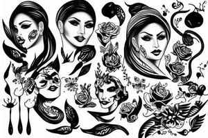 Woman life freedom iran tattoo idea
