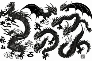 Dragon china girl tattoo idea