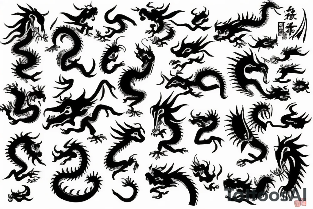 Dragon china girl tattoo idea