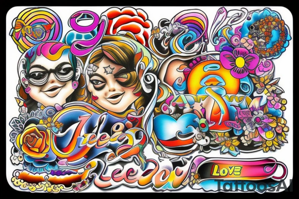 Freedom love peace tattoo idea