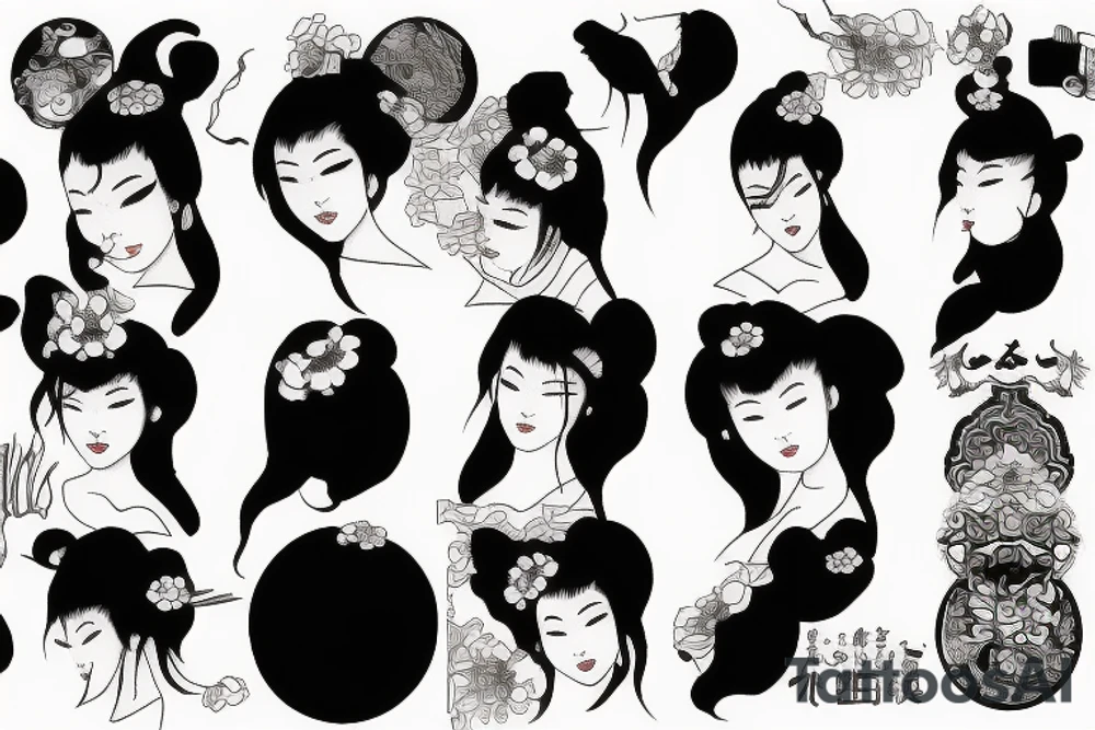 china girl tattoo idea