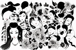 china girl tattoo idea