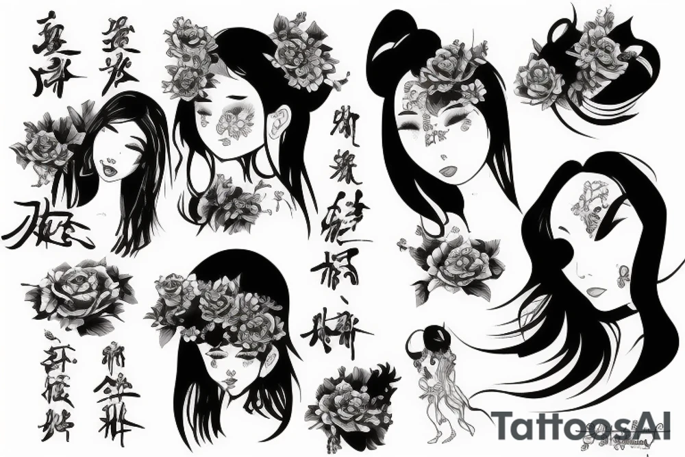 Girl china tattoo idea