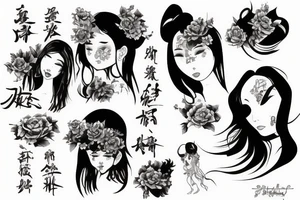 Girl china tattoo idea