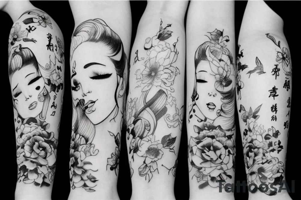 Girl china tattoo idea