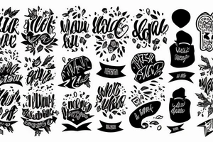 motivational text tattoo idea
