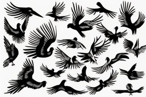 A flying bird tattoo idea