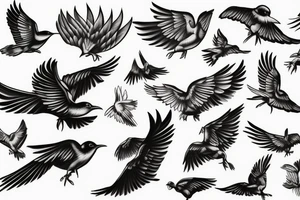 A flying bird tattoo idea