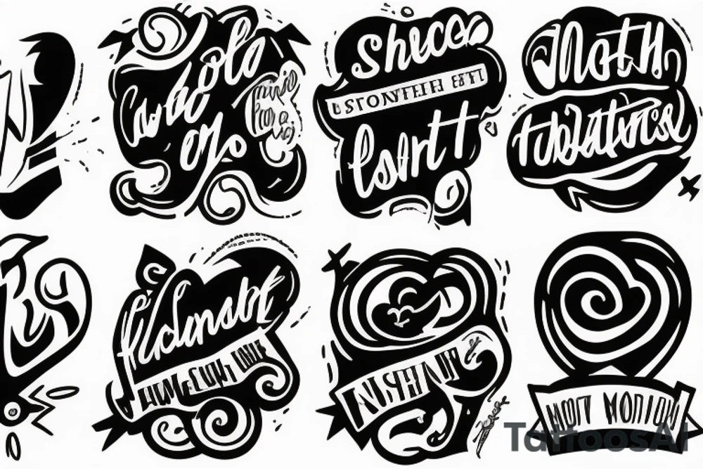 motivational short text tattoo idea