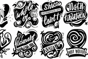 motivational short text tattoo idea