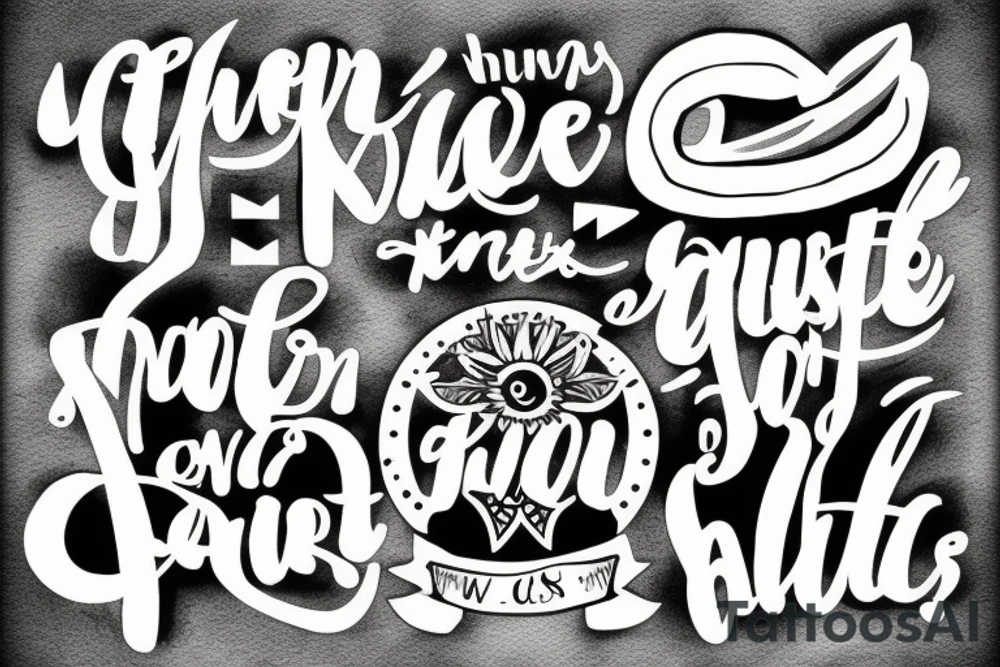 motivational short text tattoo idea