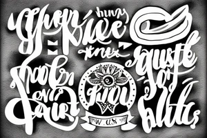 motivational short text tattoo idea