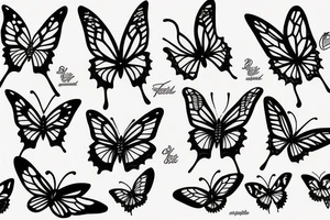 Delicate butterfly tattoo idea