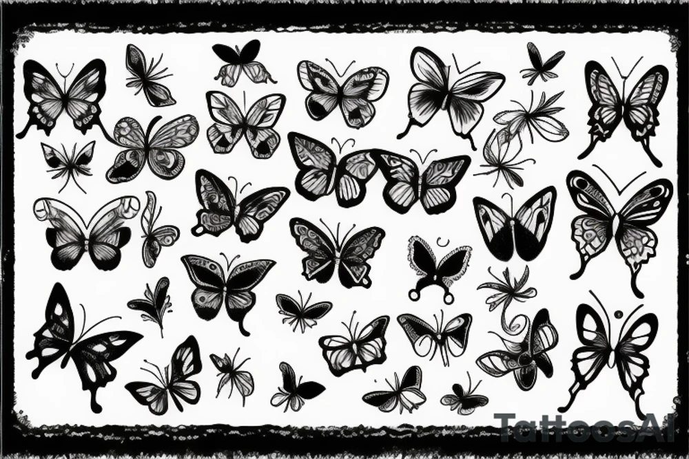 Delicate butterfly tattoo idea