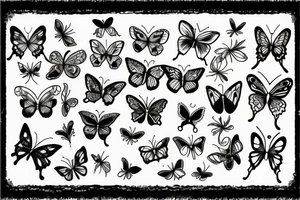 Delicate butterfly tattoo idea