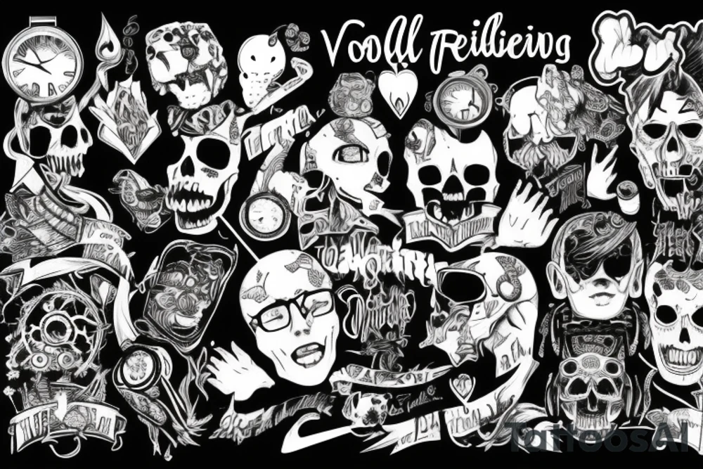 Falling in Reverse, voices in my head, watch the world is burn tattoo idea