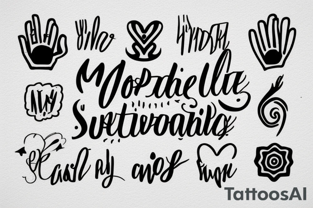 motivational short text tattoo idea