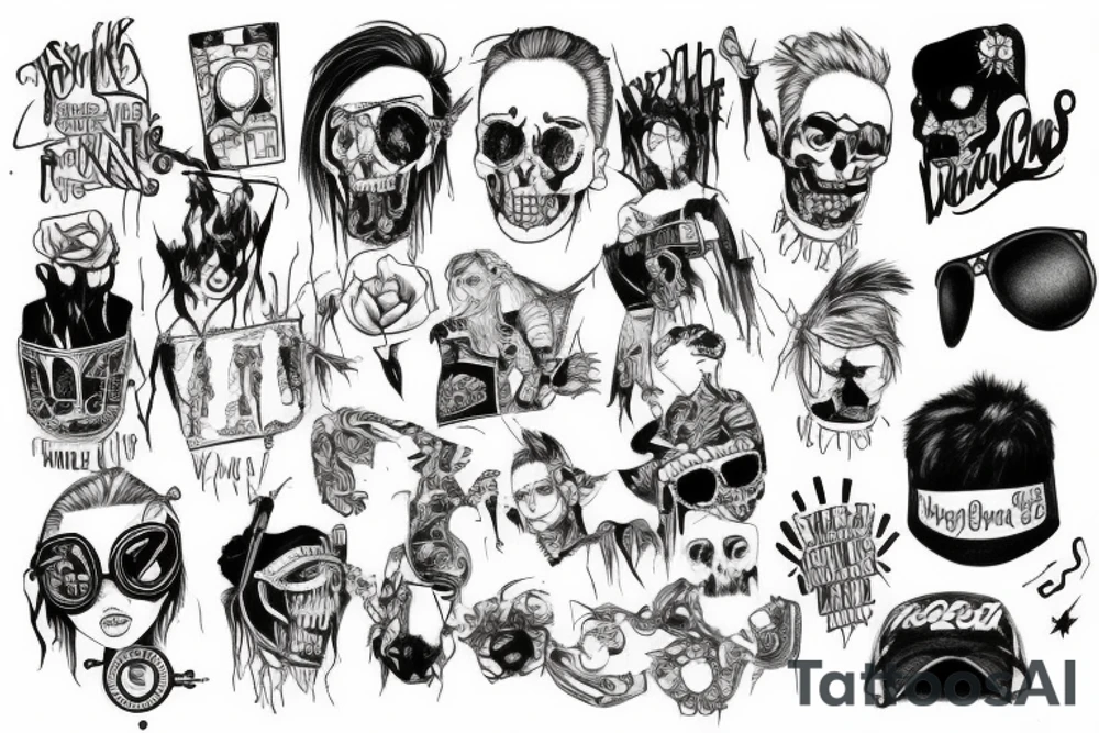Falling in Reverse, voices in my head, watch the world is burn tattoo idea