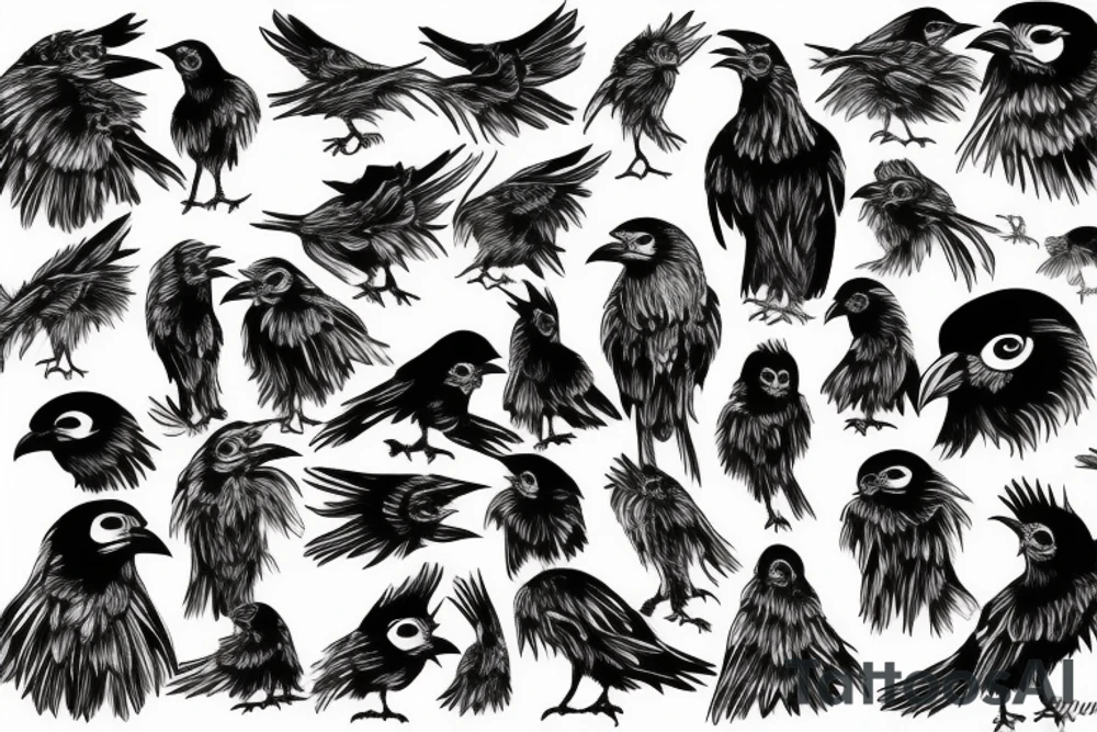 Theree eyed crow tattoo idea