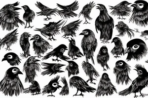 Theree eyed crow tattoo idea