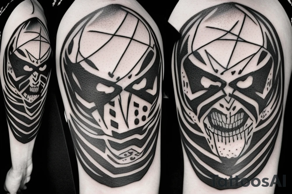 Black and white with a cool sign tattoo idea