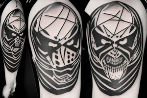 Black and white with a cool sign tattoo idea