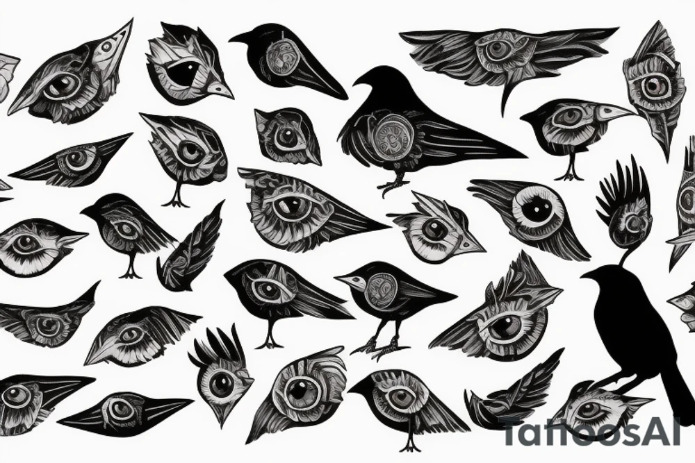 Theree eyed crow tattoo idea