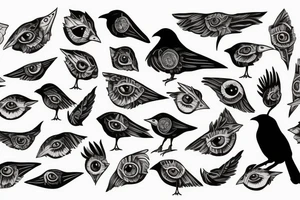 Theree eyed crow tattoo idea