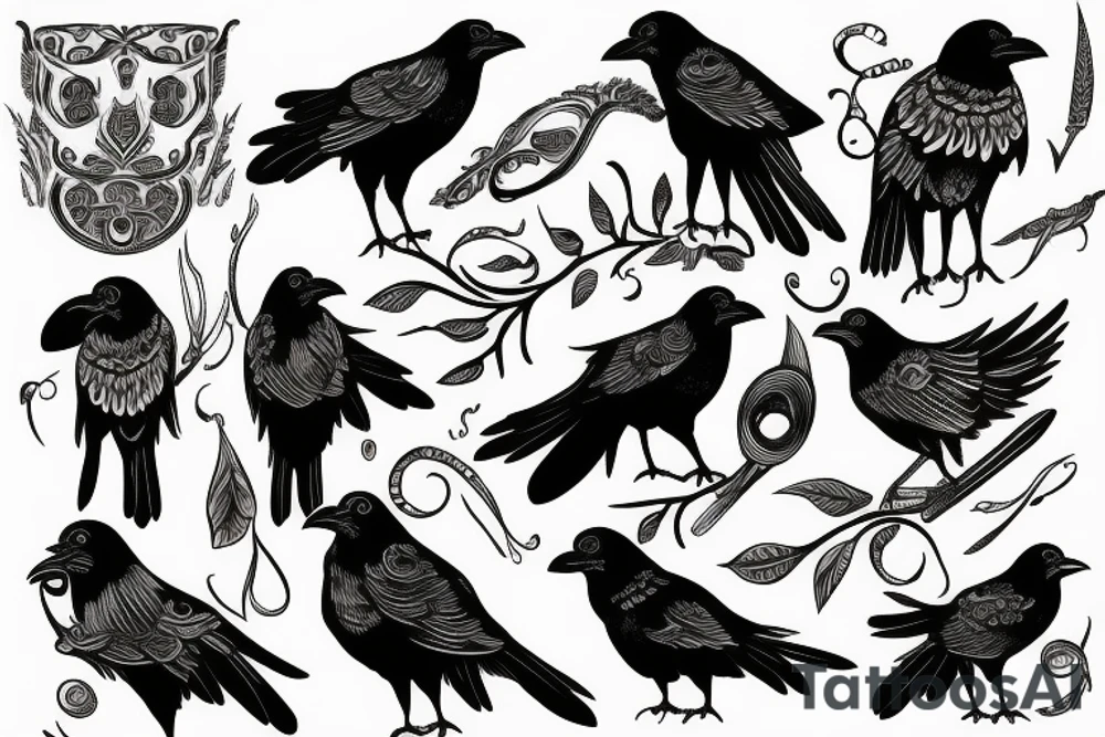 Theree eyed crow tattoo idea
