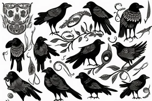 Theree eyed crow tattoo idea