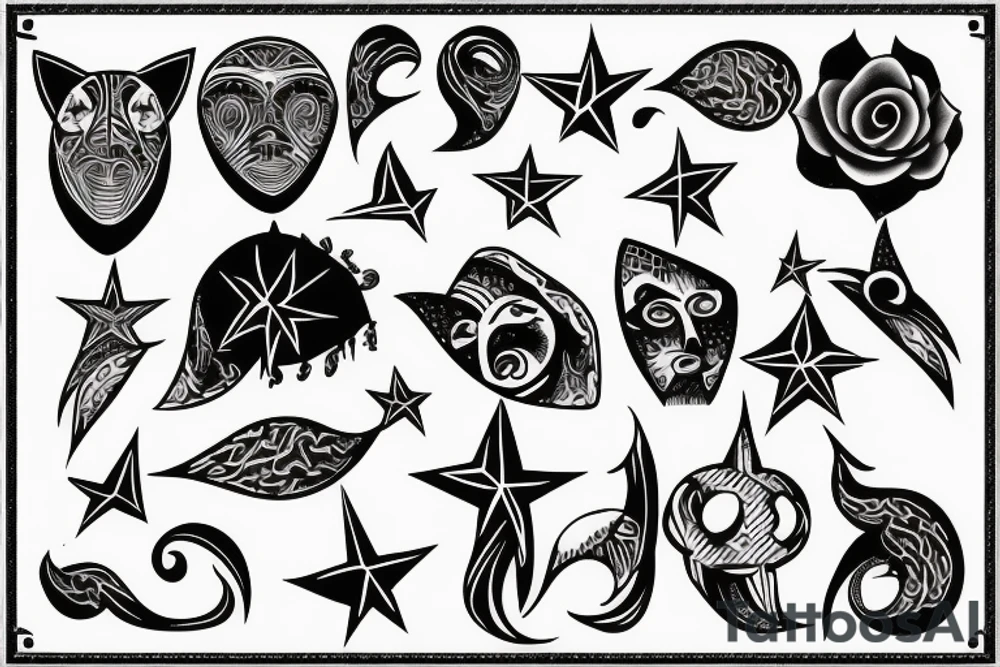 stars tattoo idea