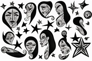 stars tattoo idea