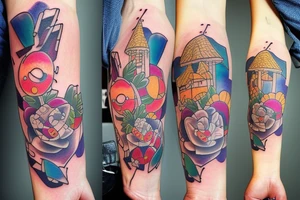 Mother and father love tattoo idea