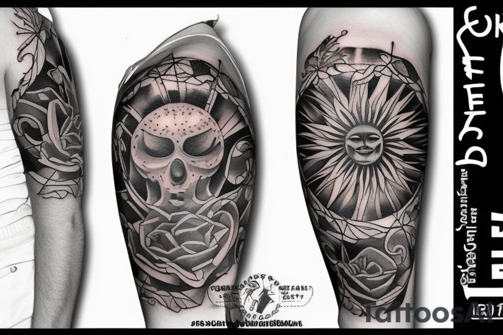 sun in the sky tattoo idea