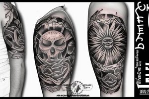 sun in the sky tattoo idea