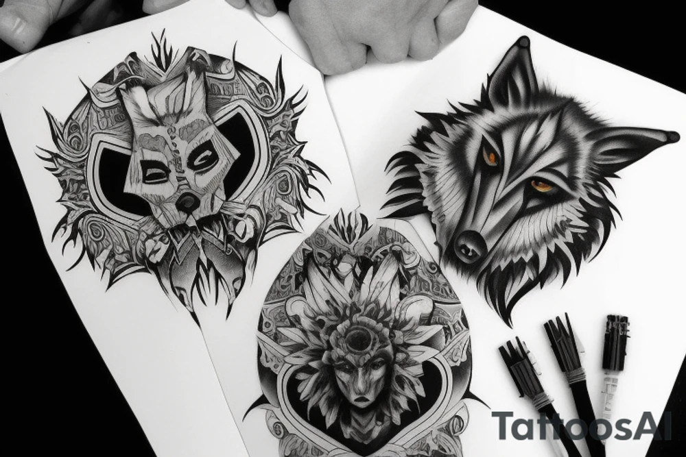 Wolfs tattoo idea