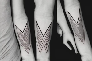 Minimalistic lines on my forearm tattoo idea