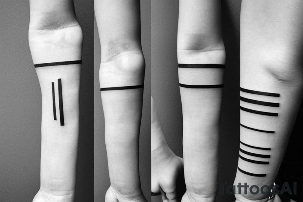 Minimalistic lines on my forearm tattoo idea