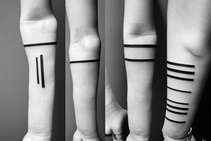 Minimalistic lines on my forearm tattoo idea