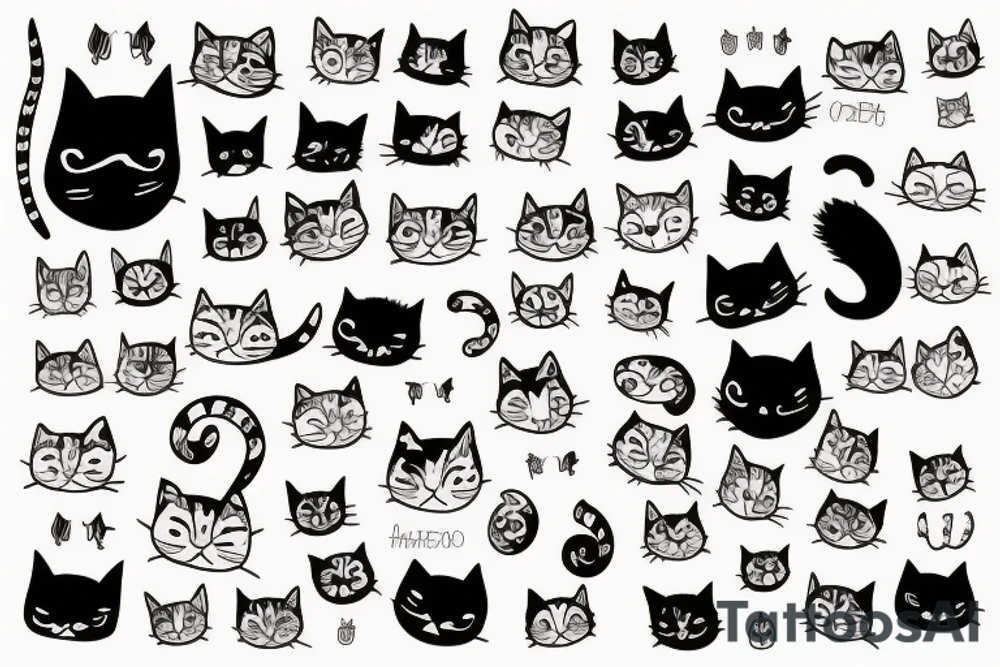 Small picture of a cat tattoo idea