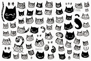 Small picture of a cat tattoo idea