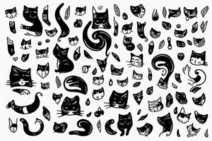 Small picture of a cat tattoo idea