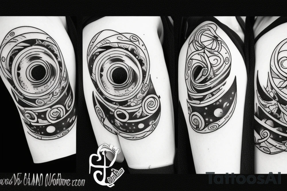 cycle of the moon in a month tattoo idea