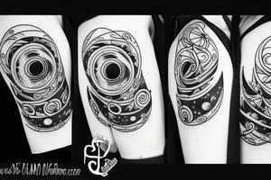 cycle of the moon in a month tattoo idea