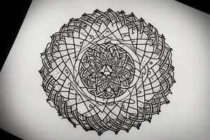 Persian related circle and triangle tattoo idea