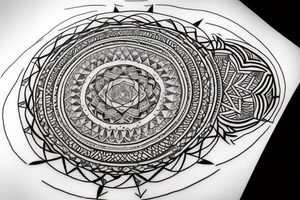 Persian related circle and triangle tattoo idea